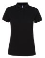 Dames Polo Asquith & Fox Polycotton Blend Zwart